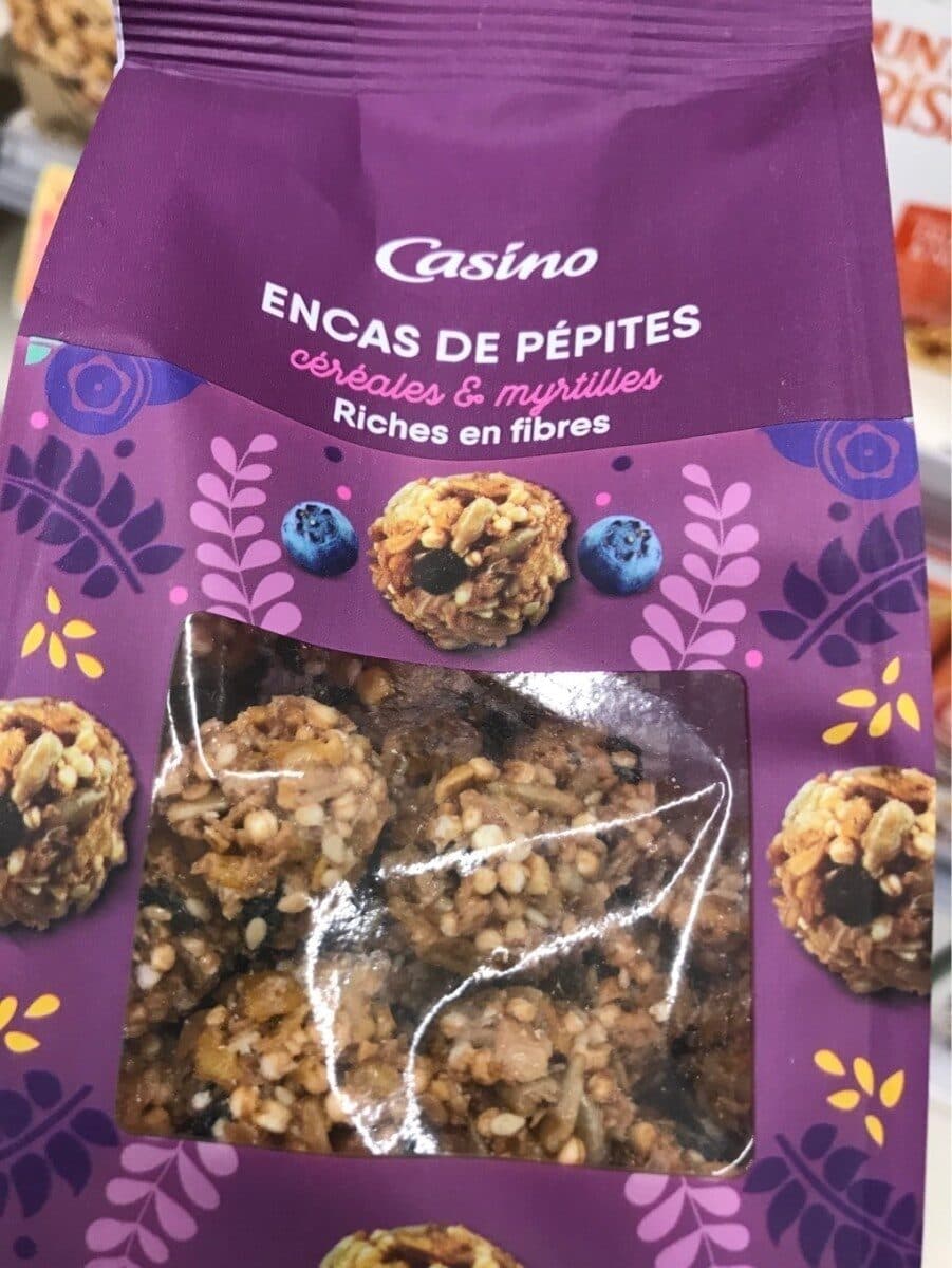 CASINO Encas de pépites céréales et myrtilles packshot