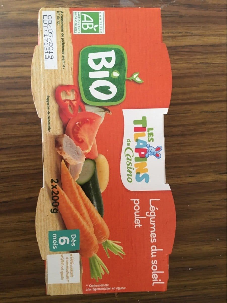 Casino Bio Légumes du soleil Poulet Dès 6 mois BIO packshot