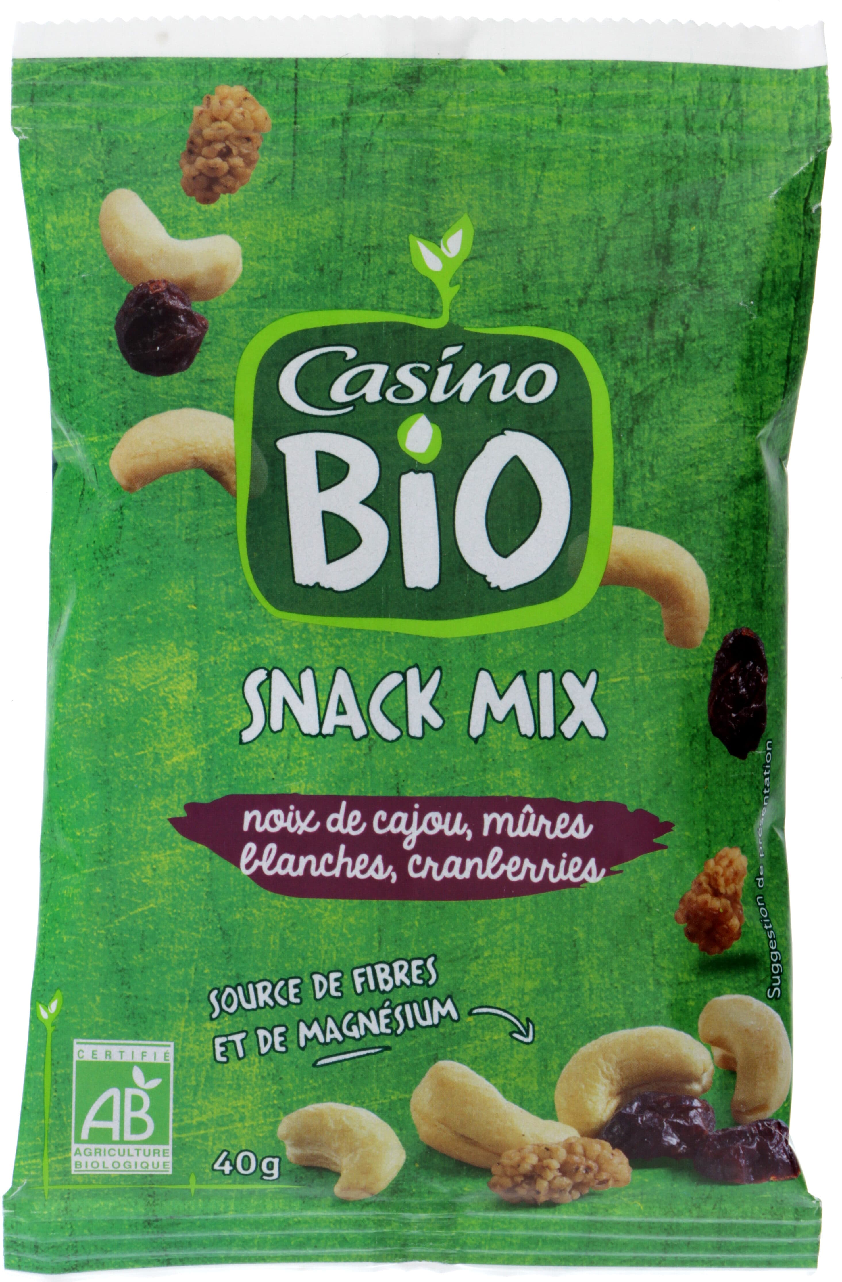 Casino Snack mix Noix de cajou Mûres blanches Cranberries packshot