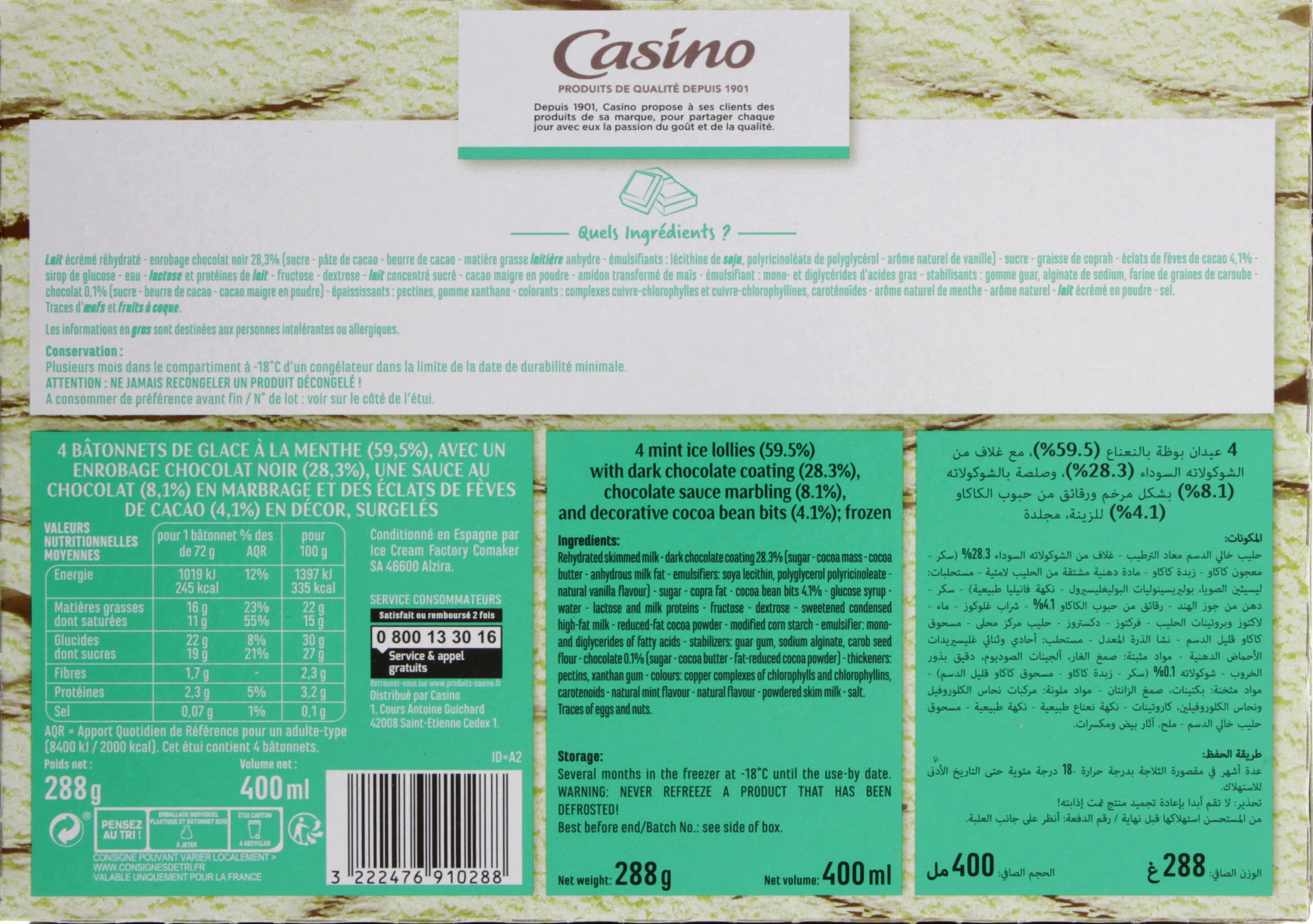 Casino Menthe sauce chocolat packshot