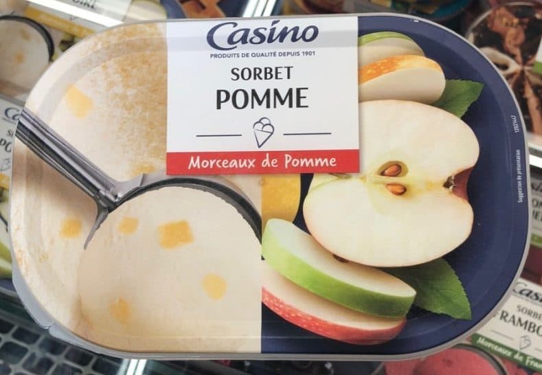 Casino Sorbet pomme avec morceaux de pomme packshot
