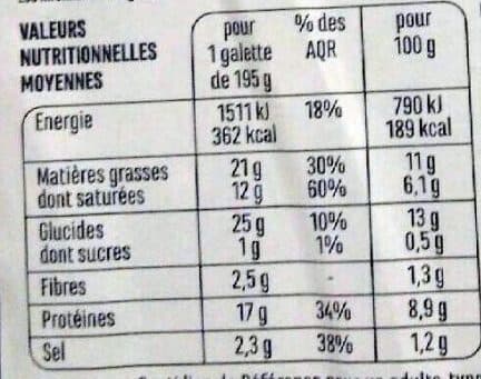 Casino Galette au blé noir Lardons Chèvre packshot