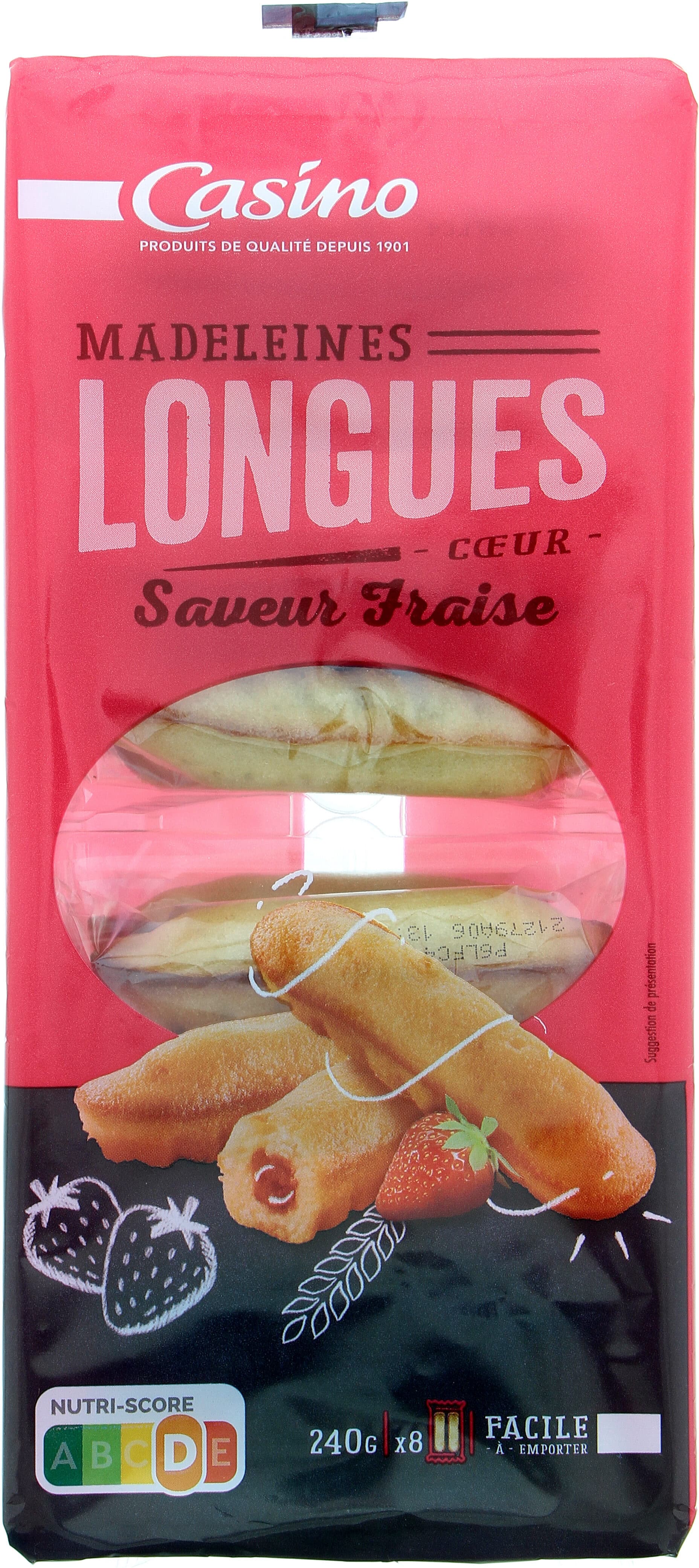 Casino Madeleines longues coeur saveur fraise packshot