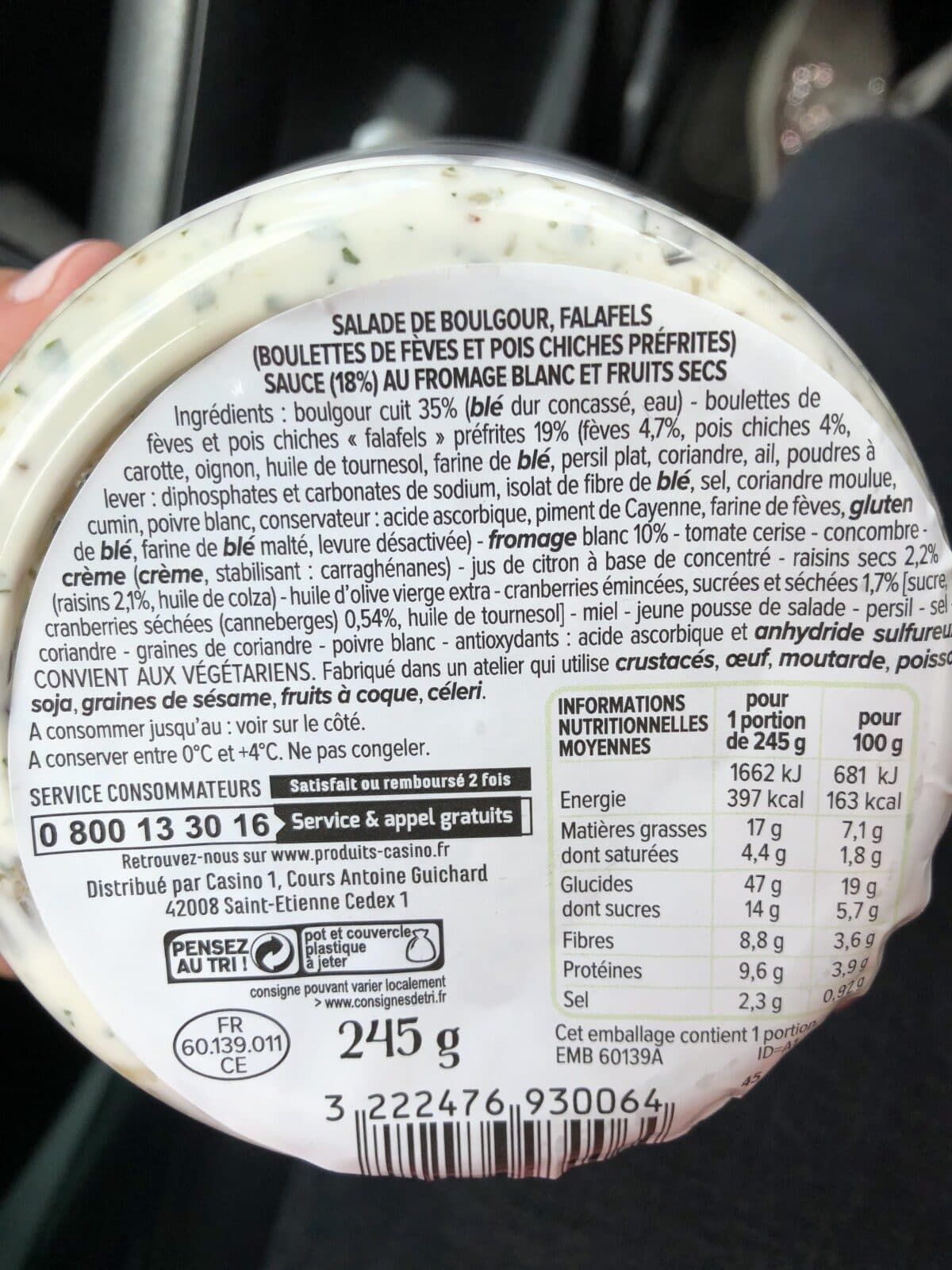Casino Salade falafel boulgour packshot