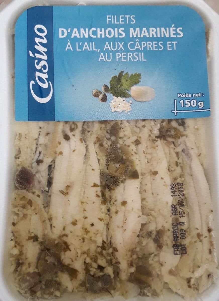 Casino Filets d'anchois marinés à l'ail, aux câpres et au persil packshot