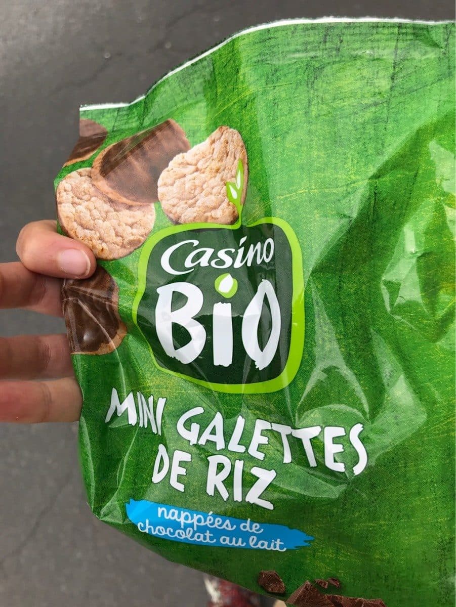 Casino Mini galettes de riz nappées de chocolat au lait Bio packshot