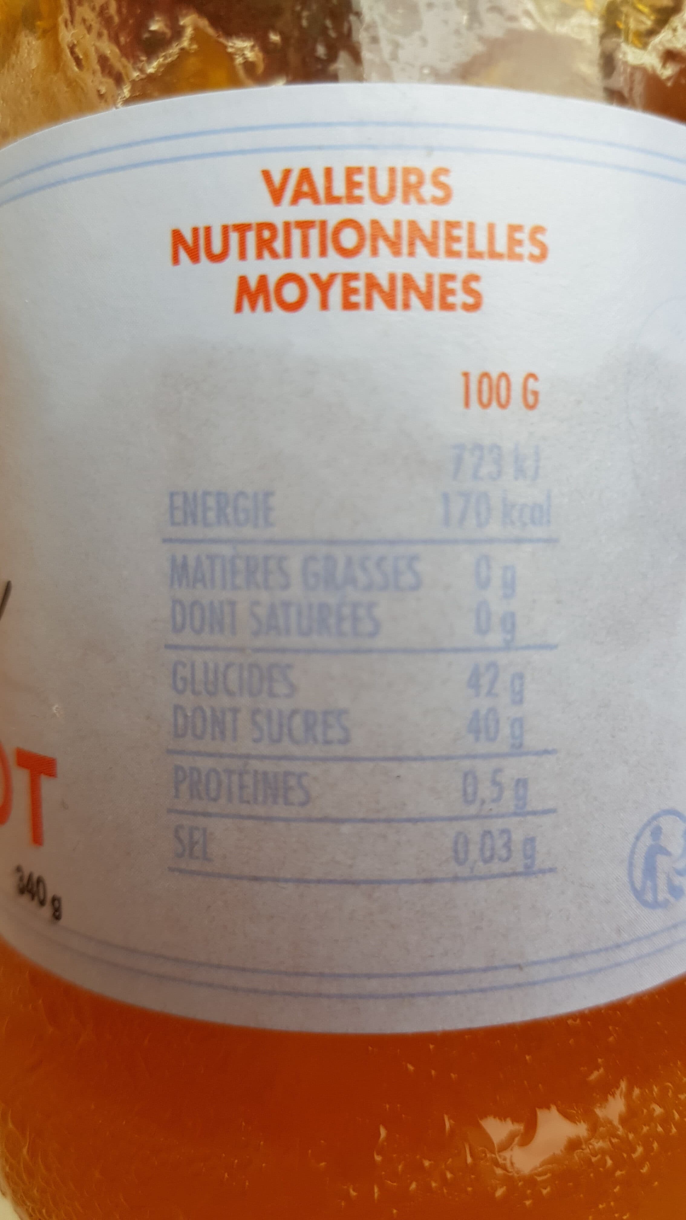 Casino Confiture allégée d'abricot 30% de sucres en moins packshot