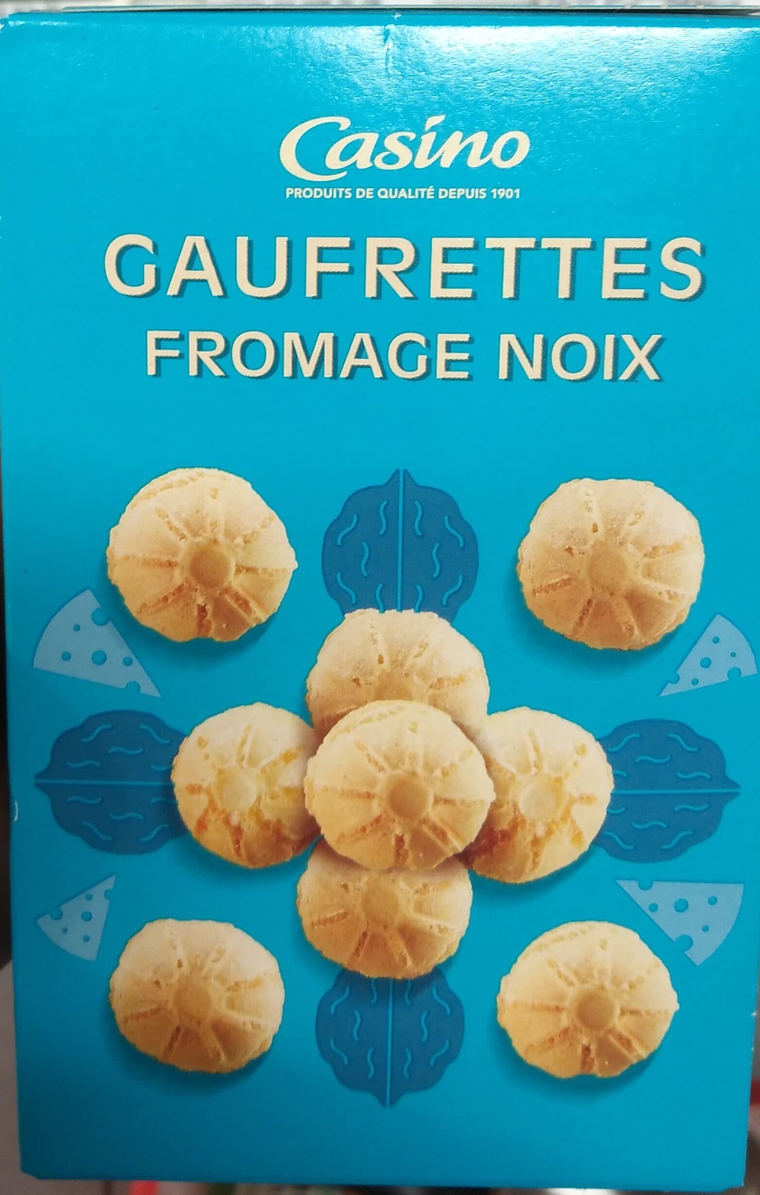 Casino Gaufrettes Noix Fromage 75g. packshot
