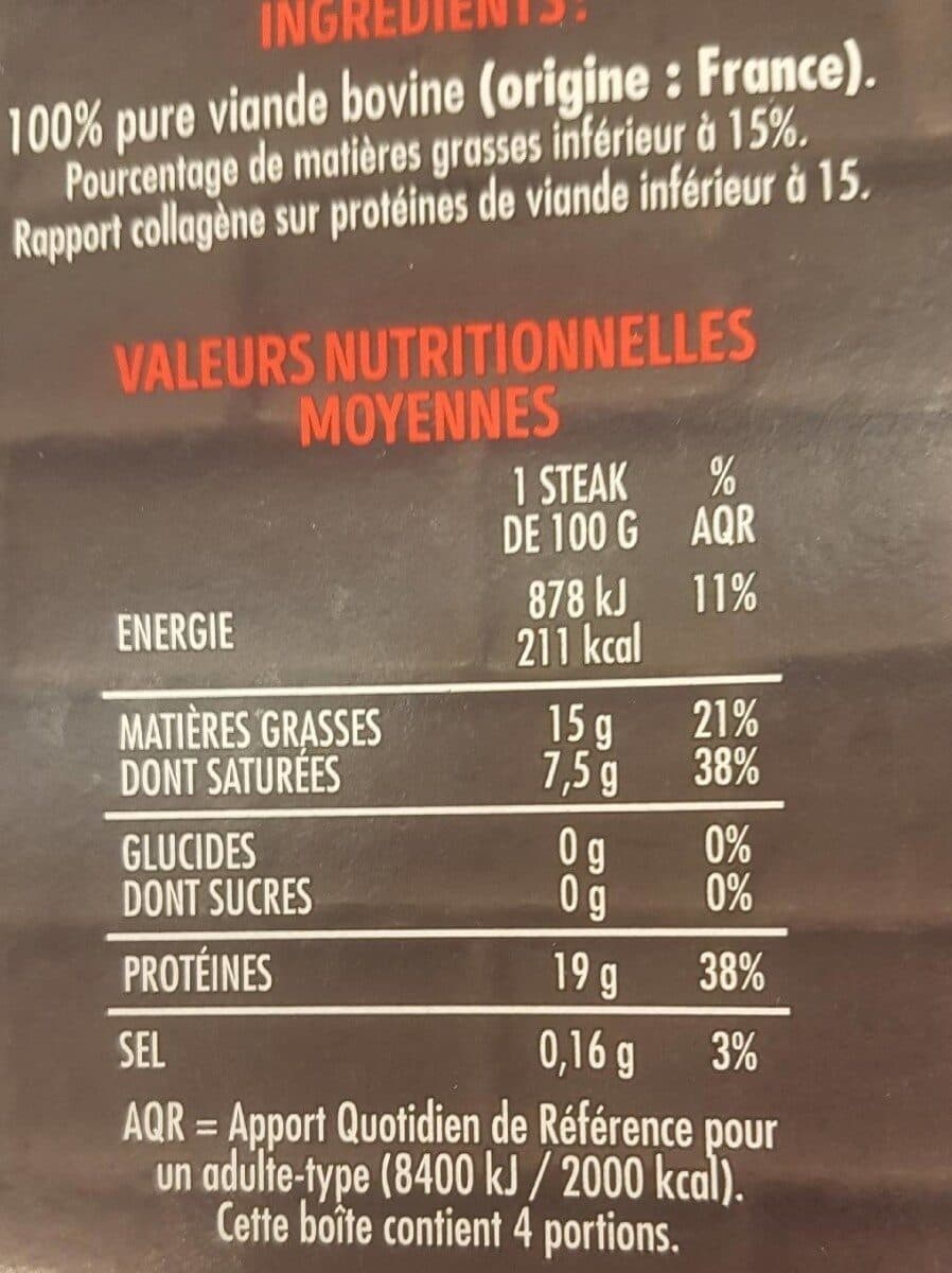 Casino 4 Steaks hachés pur boeuf surgelés 15% MG packshot