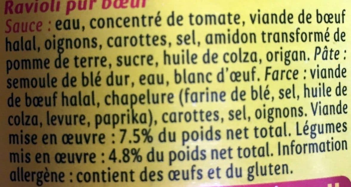 Zakia Zakia ravioli halal boeuf 800g packshot