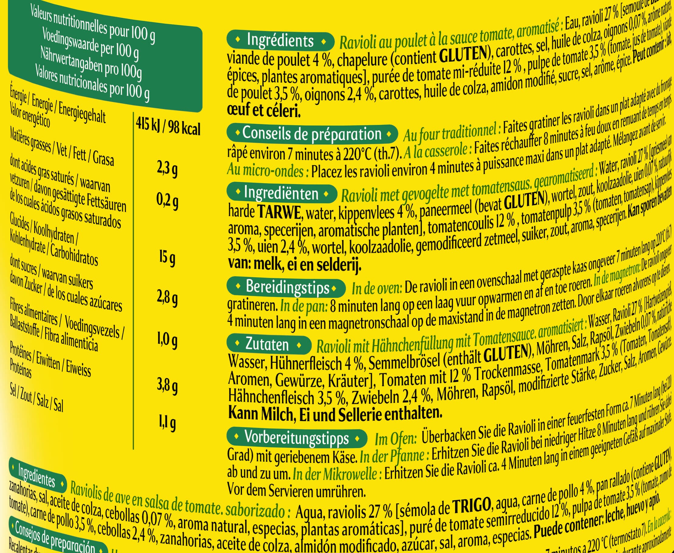 Zakia Zakia ravioli halal volaille 800g packshot