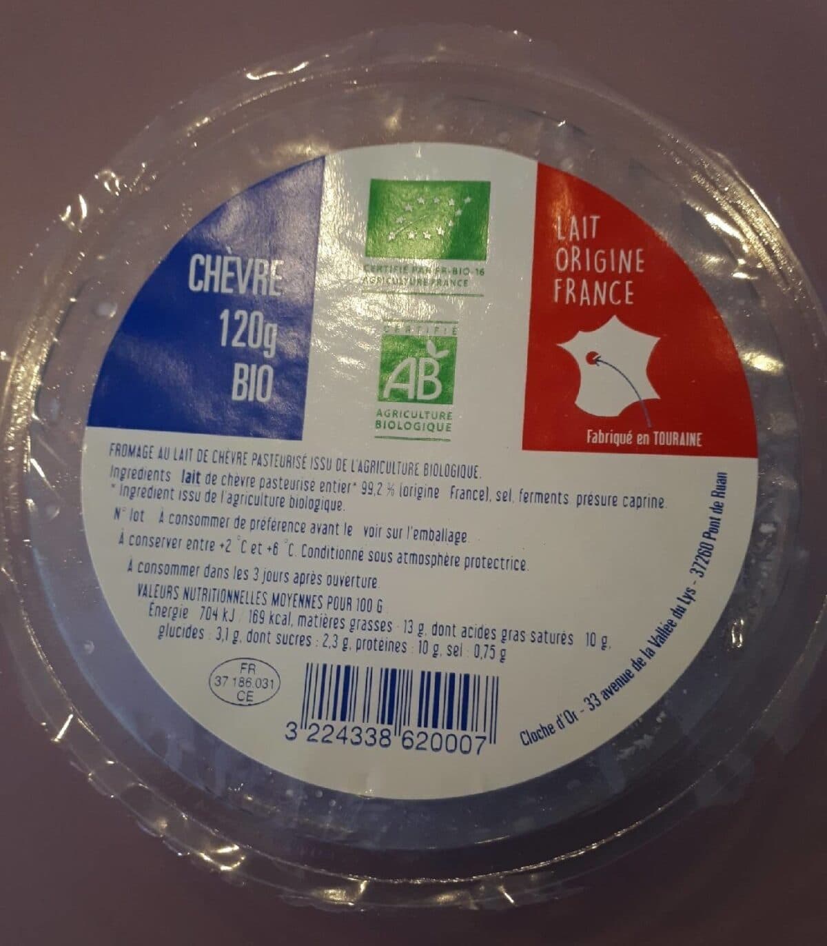 Open Food Facts Fromage chèvre 120 g packshot