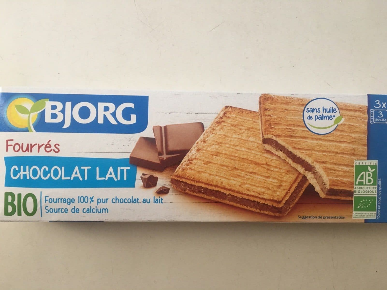 Bjorg Fourrés chocolat lait packshot