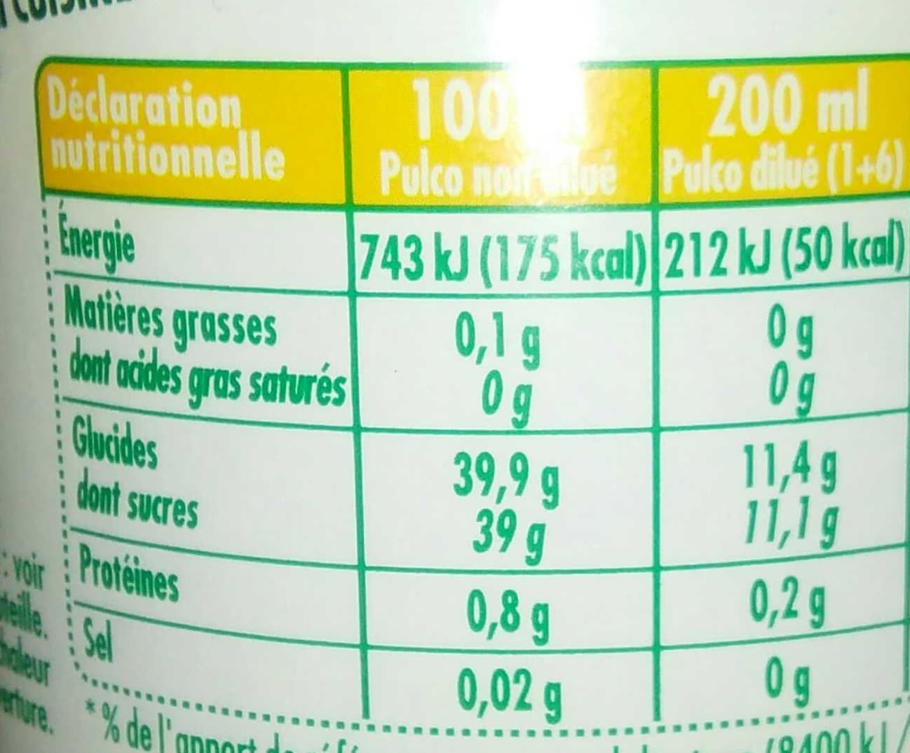 Pulco Pulco Orange à diluer packshot