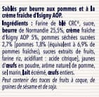 Biscuiterie de l'Abbaye le trouvillais. pommes packshot
