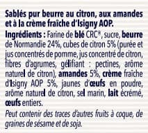 Biscuiterie de l'Abbaye Le Trouvillais Citron Amandes packshot