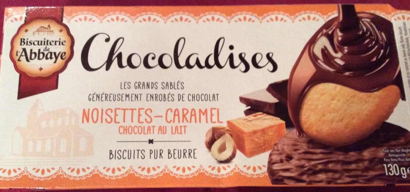 Biscuiterie De L'abbaye 130G Chocoladise Lait Noisette / Caramel Biscuiterie De L'abbaye packshot