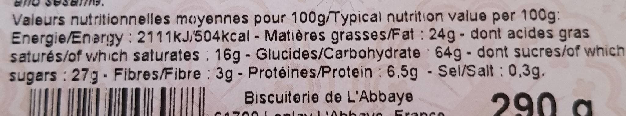 Biscuiterie de l'Abbaye Sablés d'Antan au Beurre d'Isigny AOP packshot
