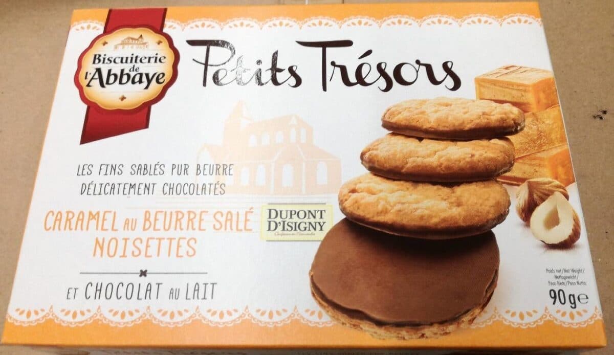 Biscuiterie de l abbaye Petits Trésors Noisette Caramel Beurre Salé 90g packshot