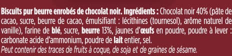 Pierre Biscuiterie Sablés pur beurre enrobés de chocolat noir packshot