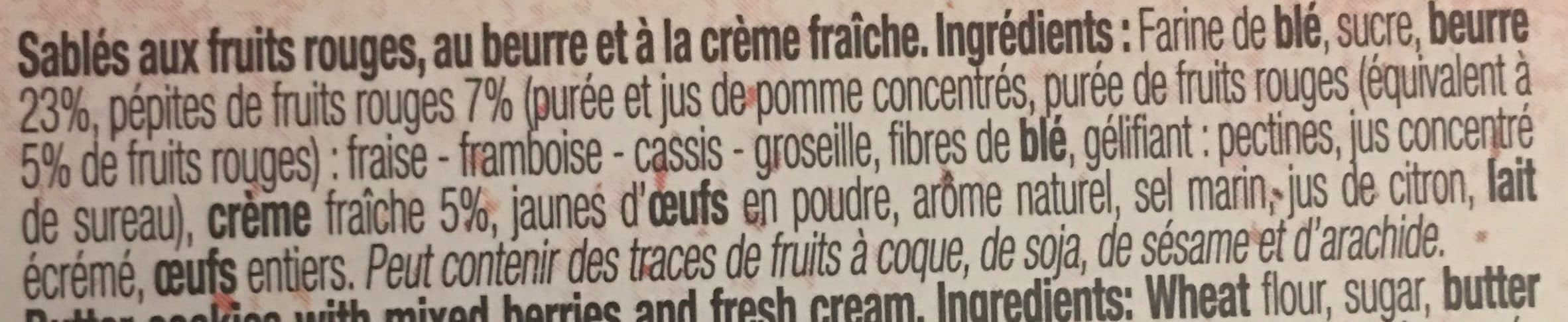 Pierre Biscuiterie Palets Croquants Fruits Rouges packshot