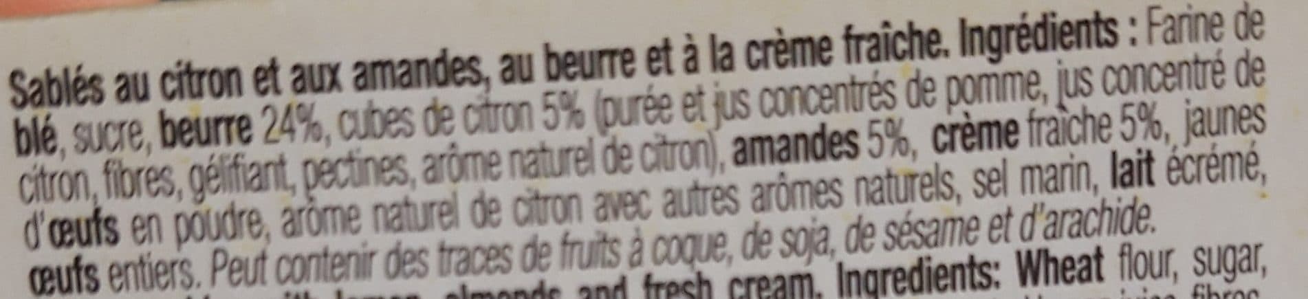 Biscuiterie Pierre Parlets croquants citron et amander packshot