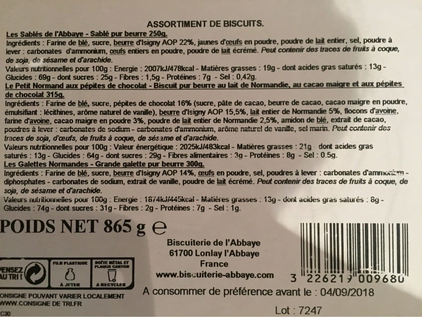 Lidl Biscuits de l’abbaye packshot