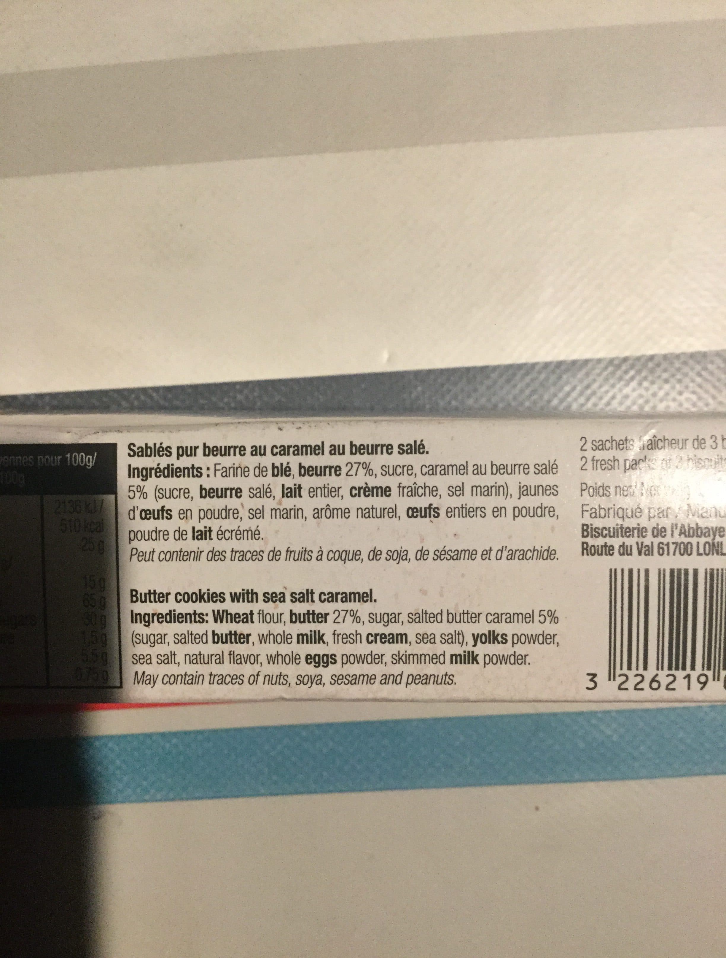 Pierre Biscuiterie Sablés pur beurre au caramel au beurre salé packshot
