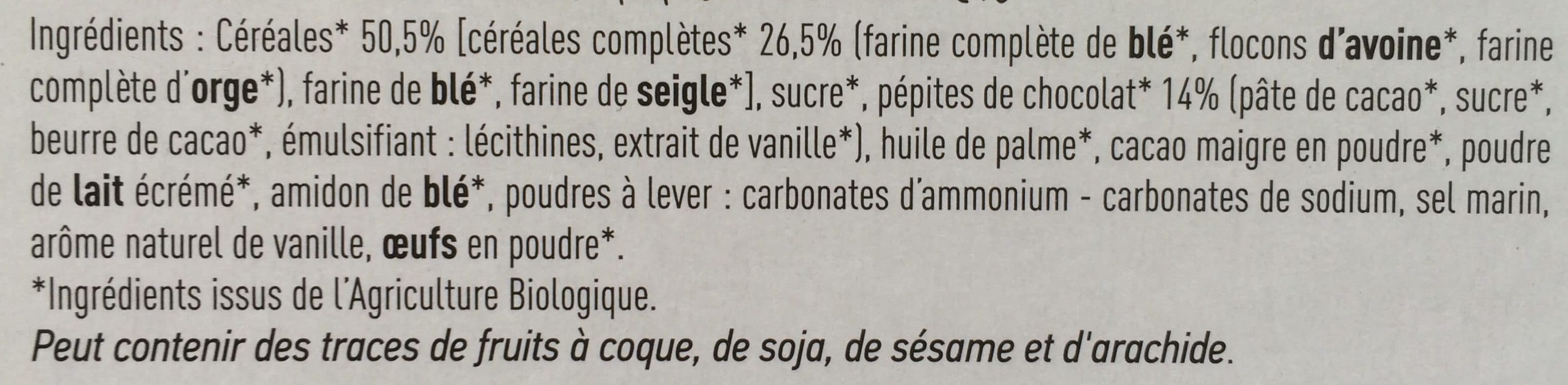 Fleurs des Blés Biscuits céréales pépites de chocolat packshot