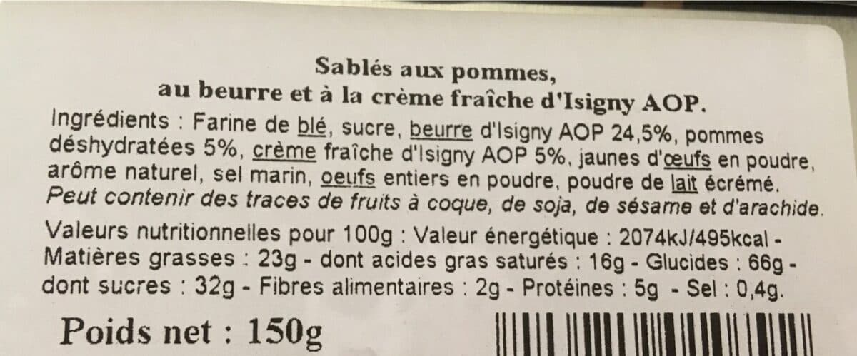 Biscuiterie de l'Abbaye Sablés normands packshot