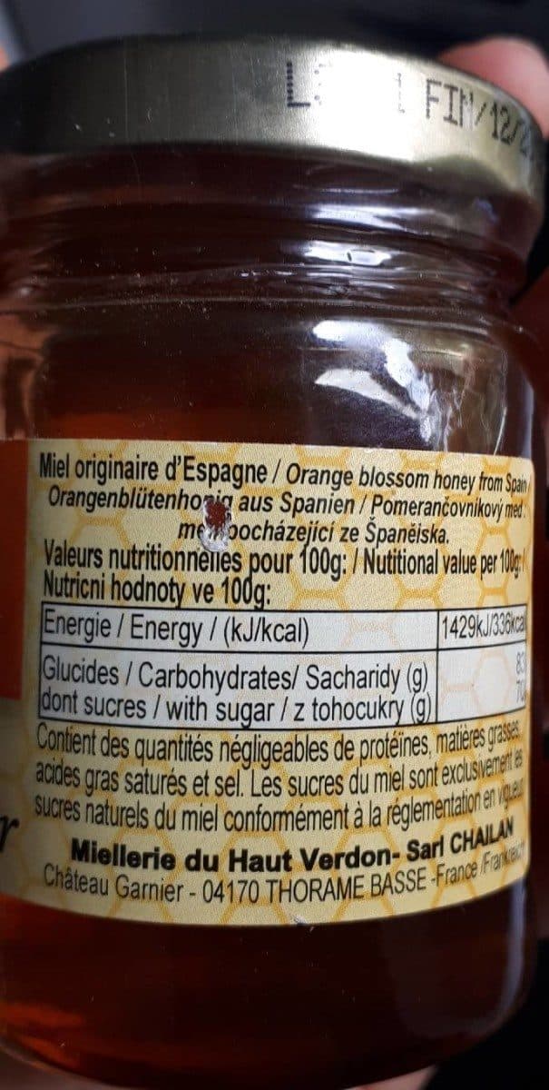 Open Food Facts Miel d'Oranger packshot
