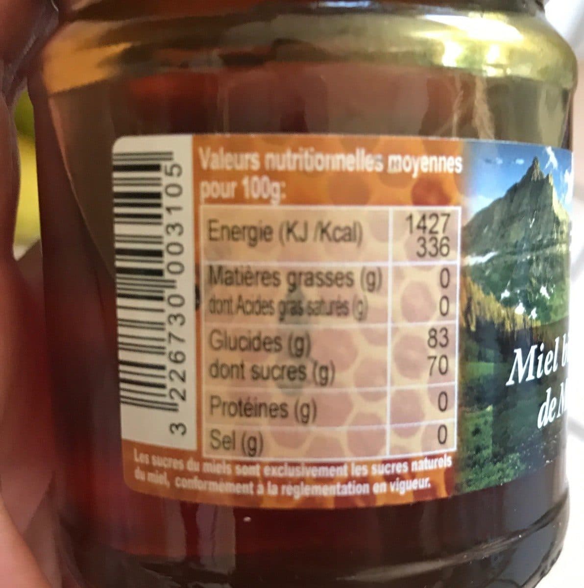 Open Food Facts Miel biologique de montagne packshot