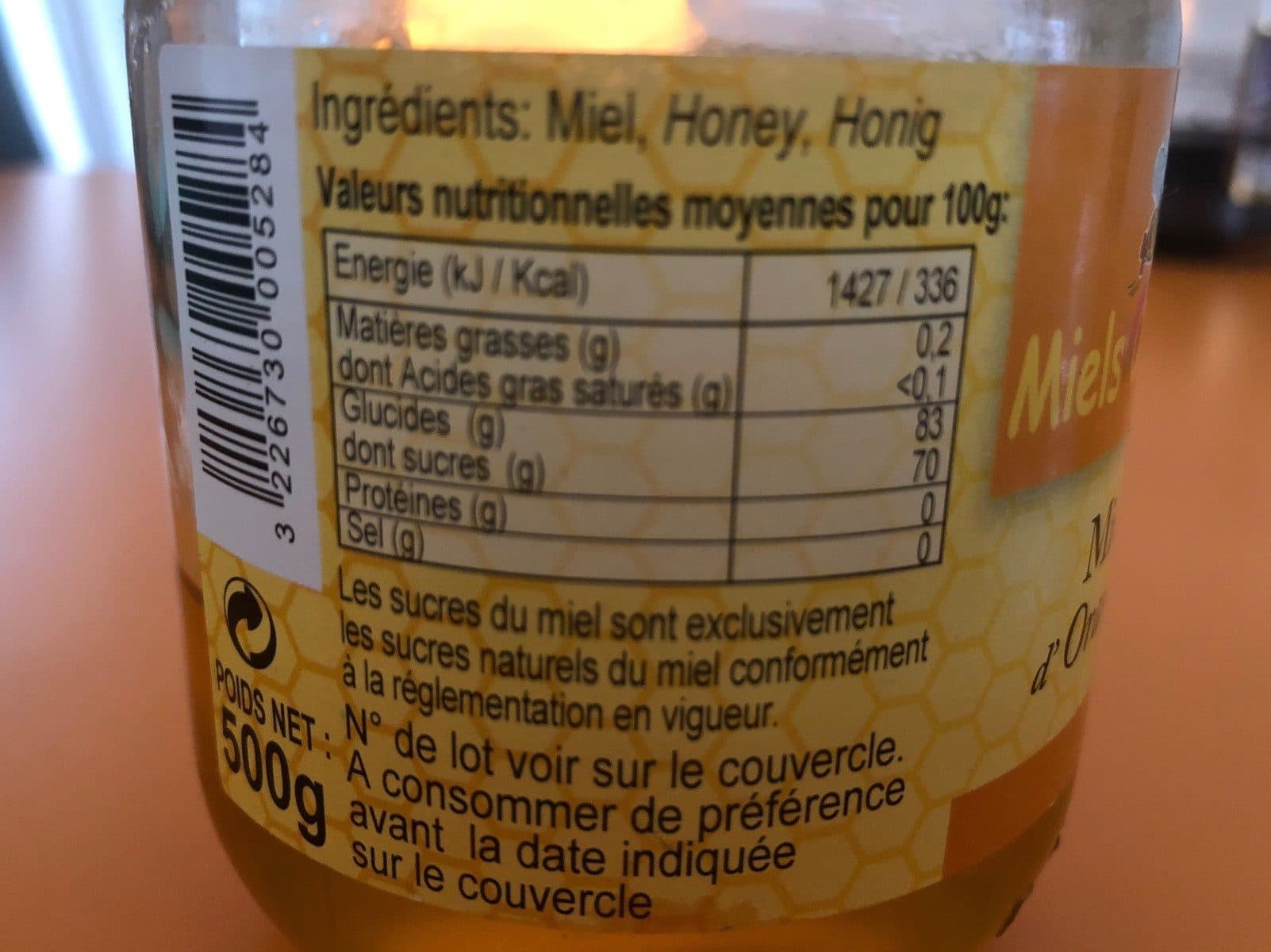 Miels Chailan Miel d'oranger packshot