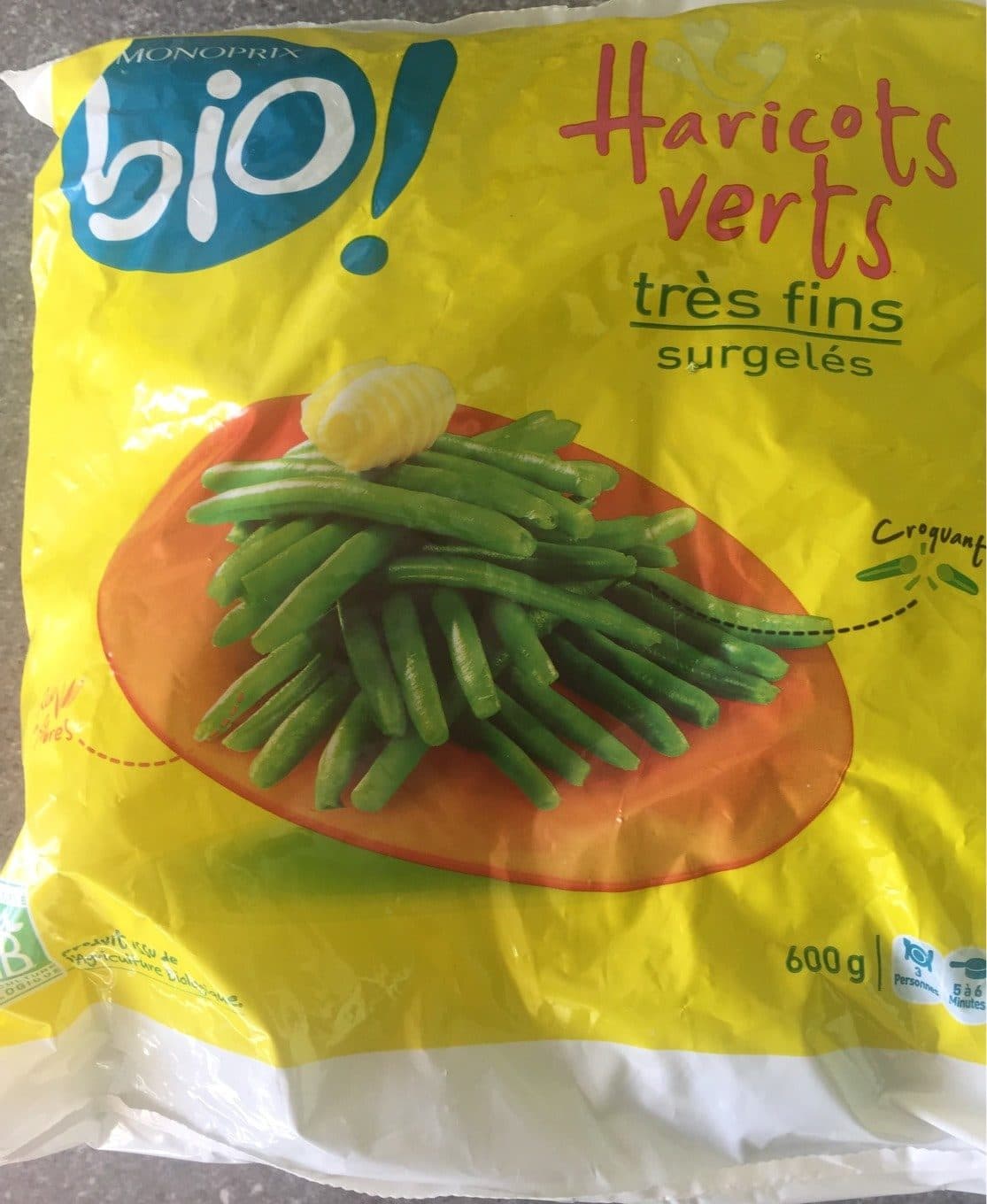 Monoprix Bio Haricots verts tres fins packshot