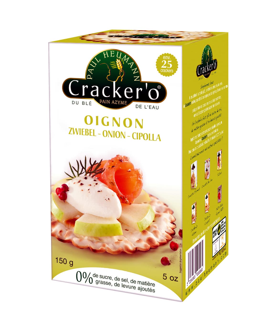 PAUL HEUMANN Pain Azyme CRACKER'O Oignon Paul Heumann packshot
