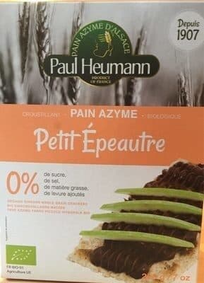 Paul Heumann Pain Azyme petit epeautre packshot