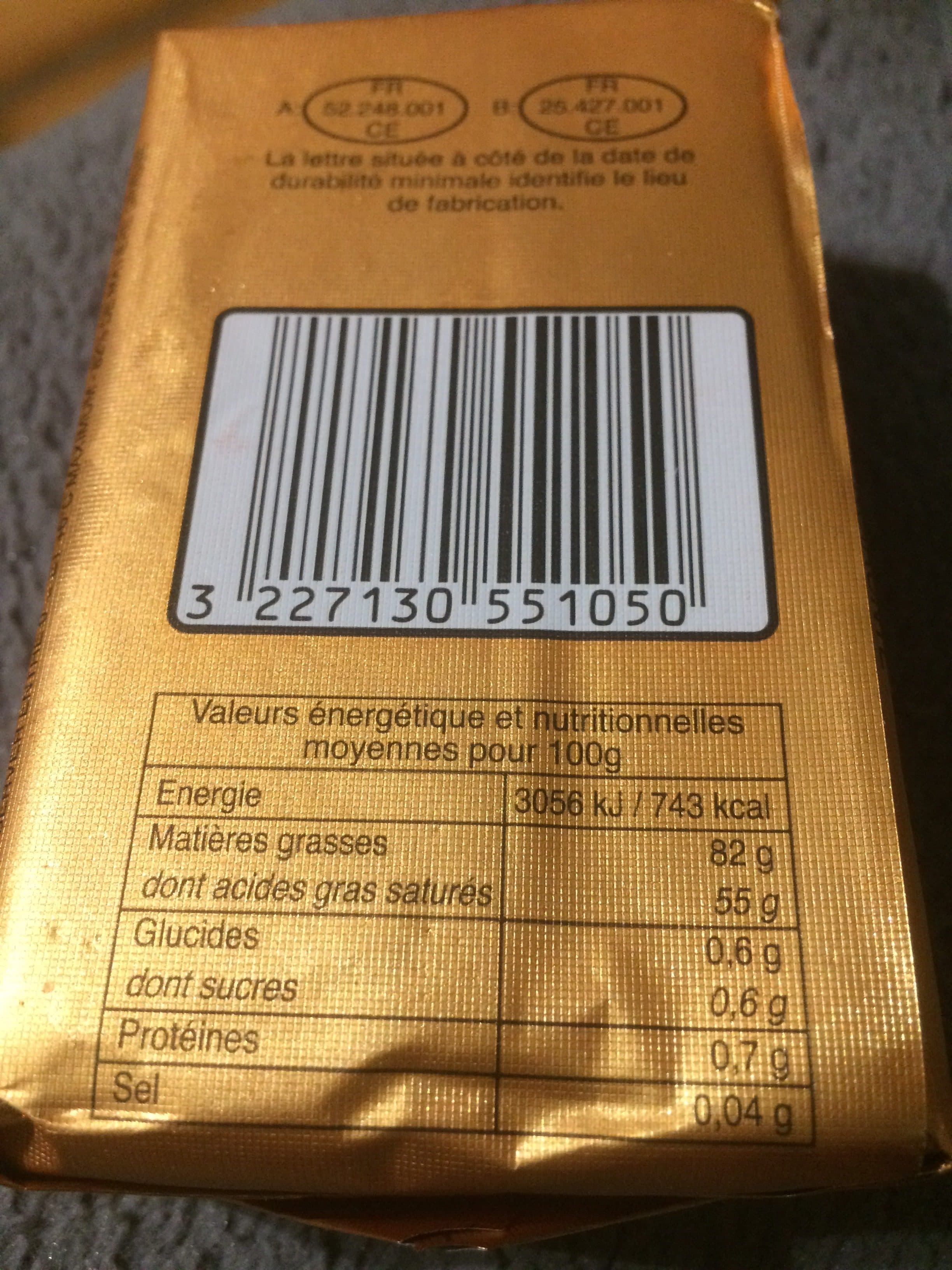Bassigny Beurre Pasterisé Bassigny packshot