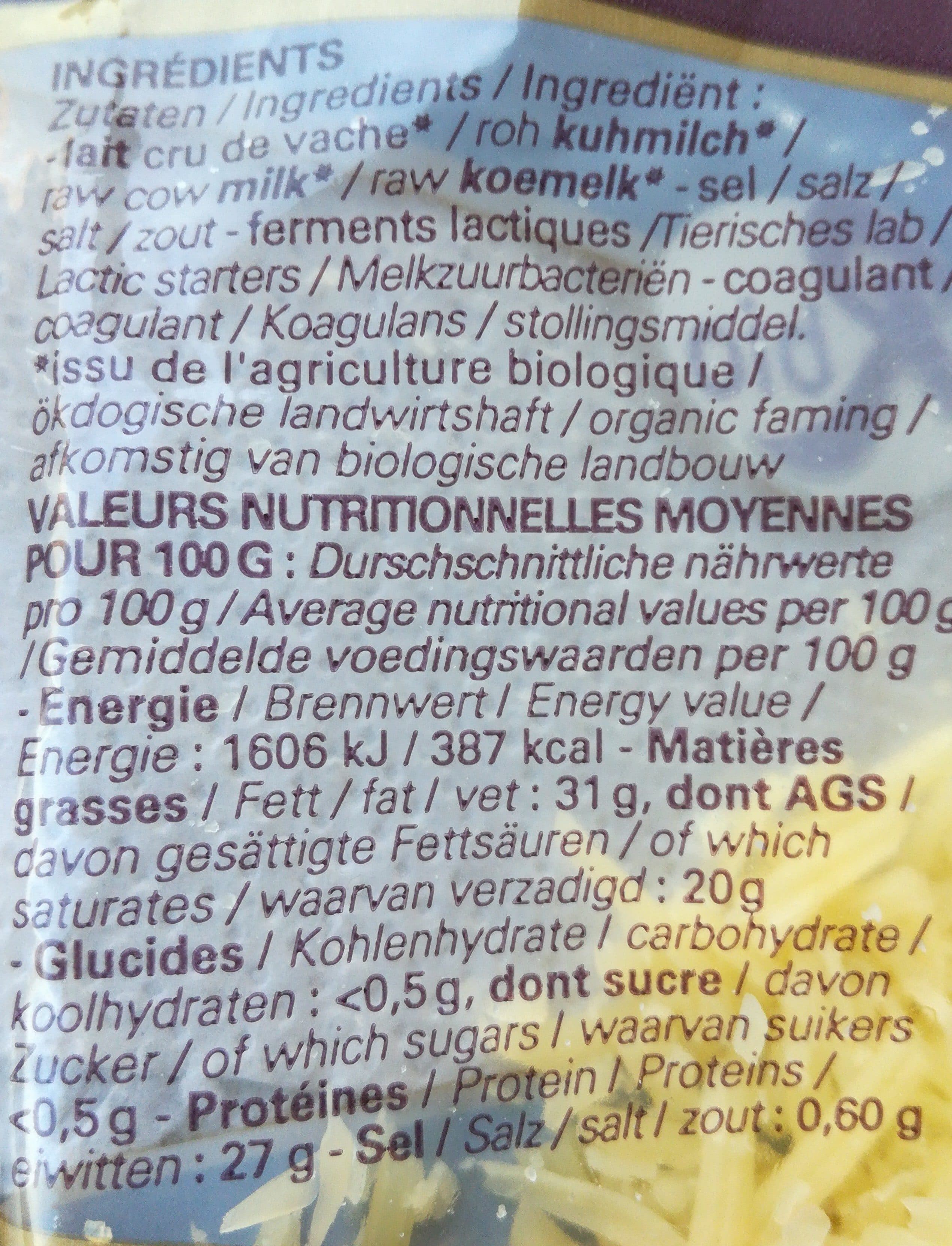 RBio 70G EMMENTAL RAPE R. BIO SACHET S / VIDE packshot