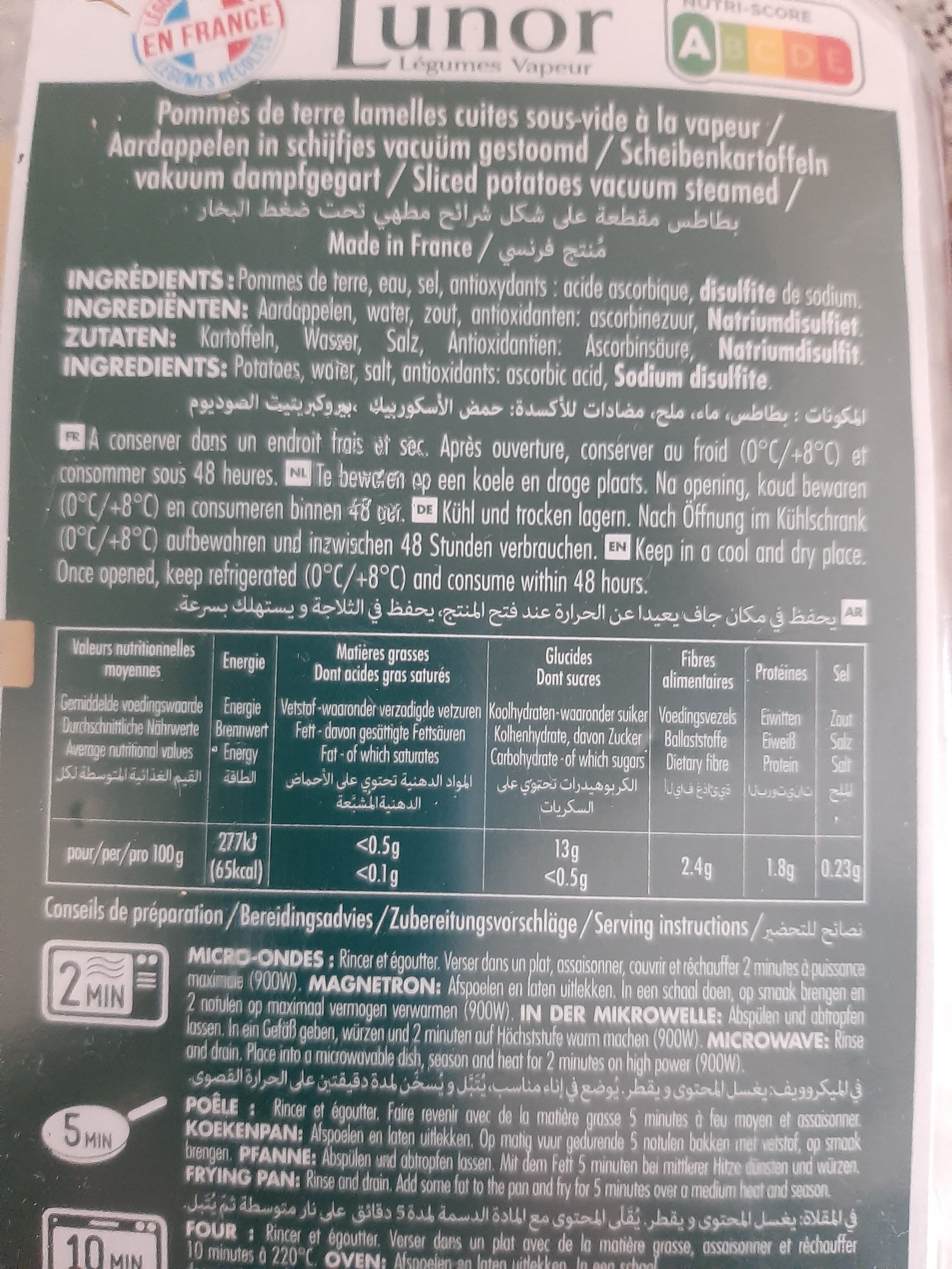 Lunor Pomme de terre en lamelles packshot