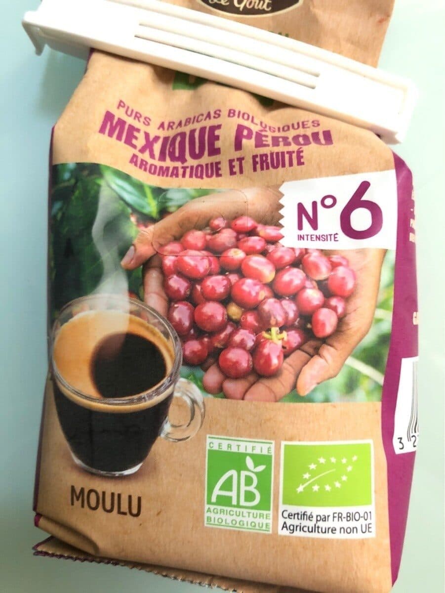 Open Food Facts Café bio MEXIQUE PEROU packshot