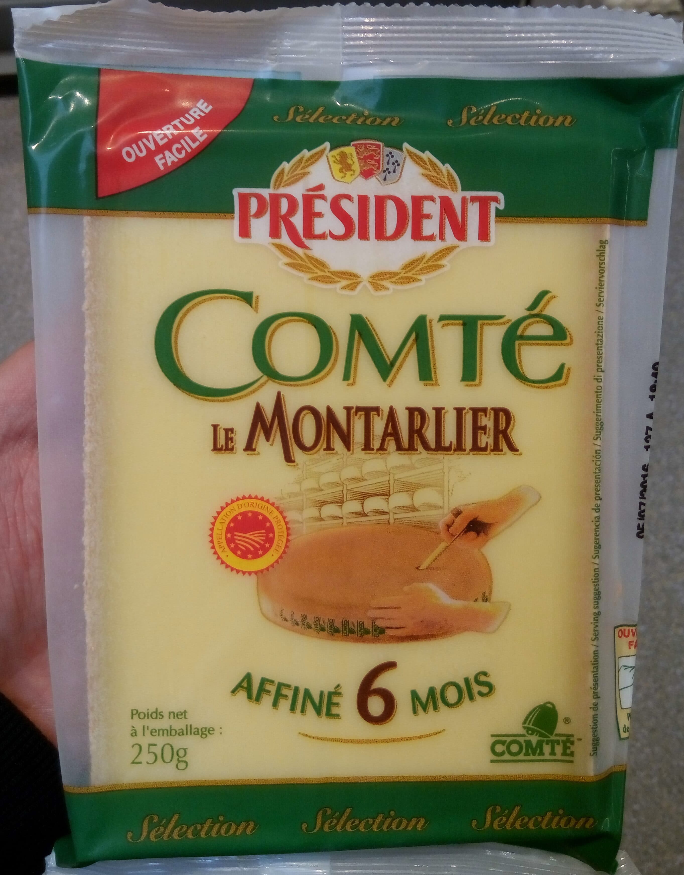 Président Comté Le Montarlier affiné 6 mois packshot
