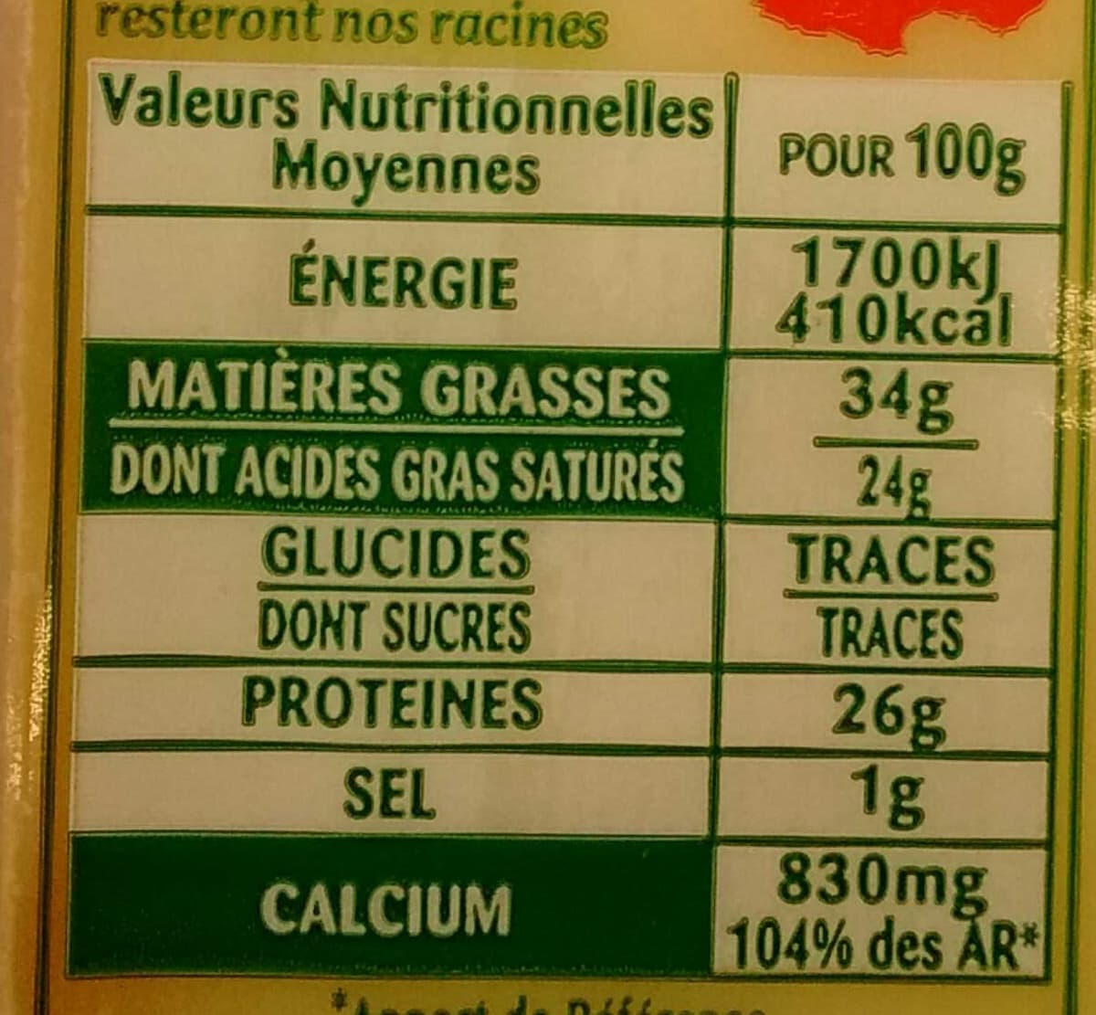 Président Comté Le Montarlier affiné 6 mois packshot