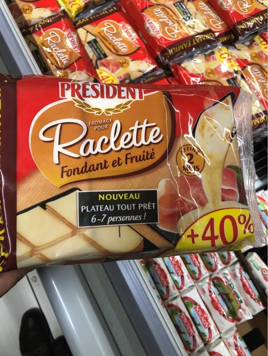 Président est pas bio Fromage pour raclette packshot