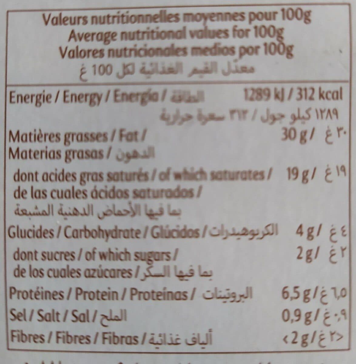 president President Rondele aux noix 125g . bn batouta packshot