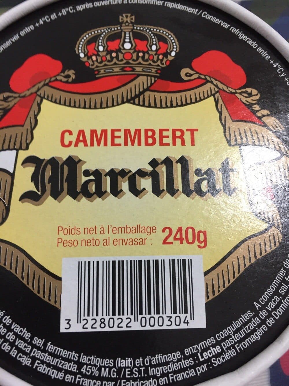 Marcillat Camembert packshot