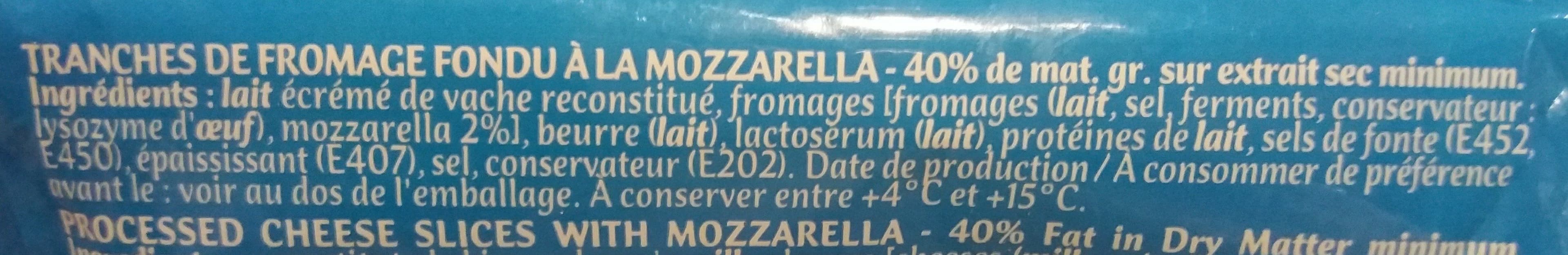 President Scheiben Käse, Mozzarella packshot