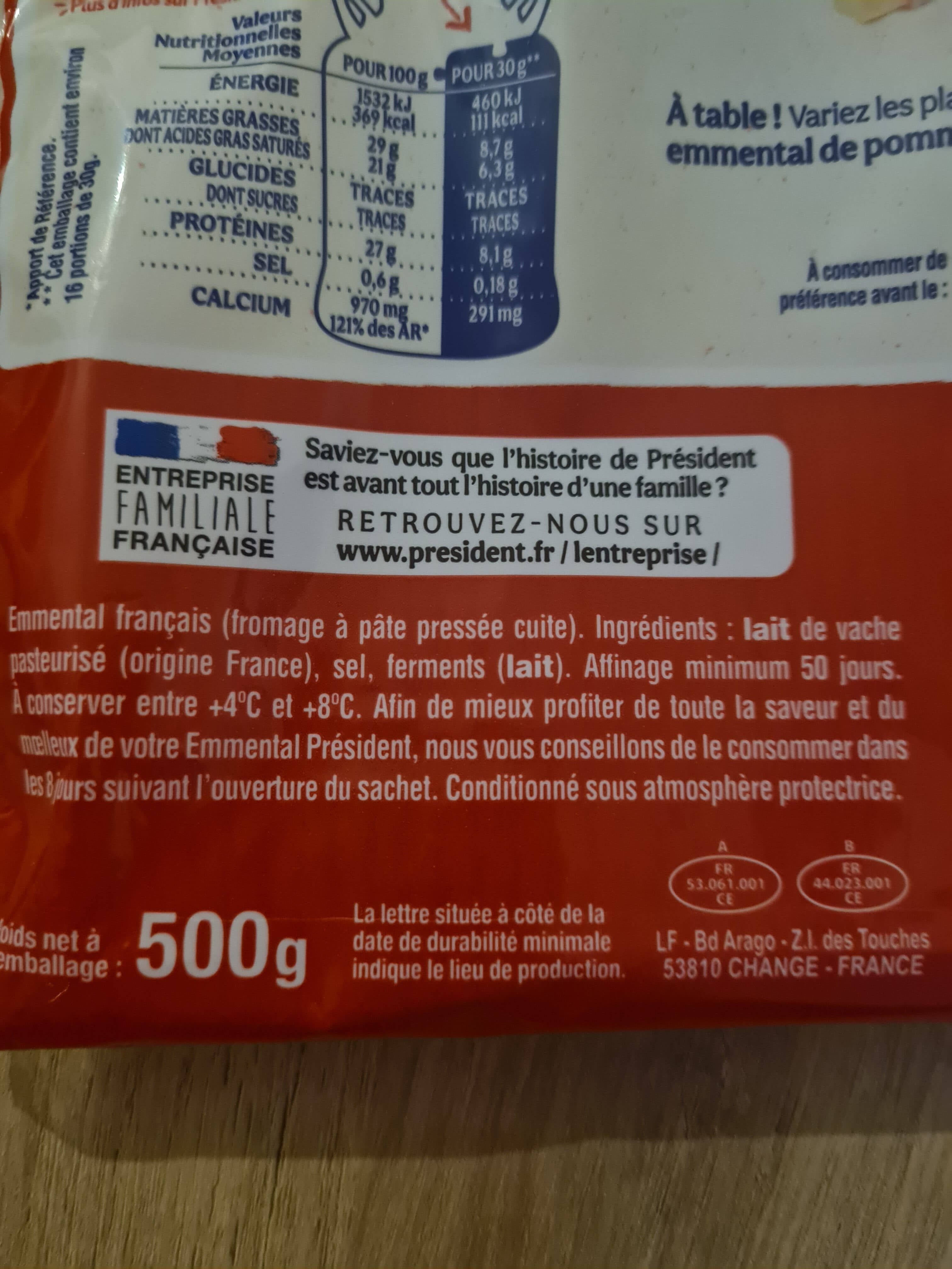 President President emmental coeur de meule 500g packshot