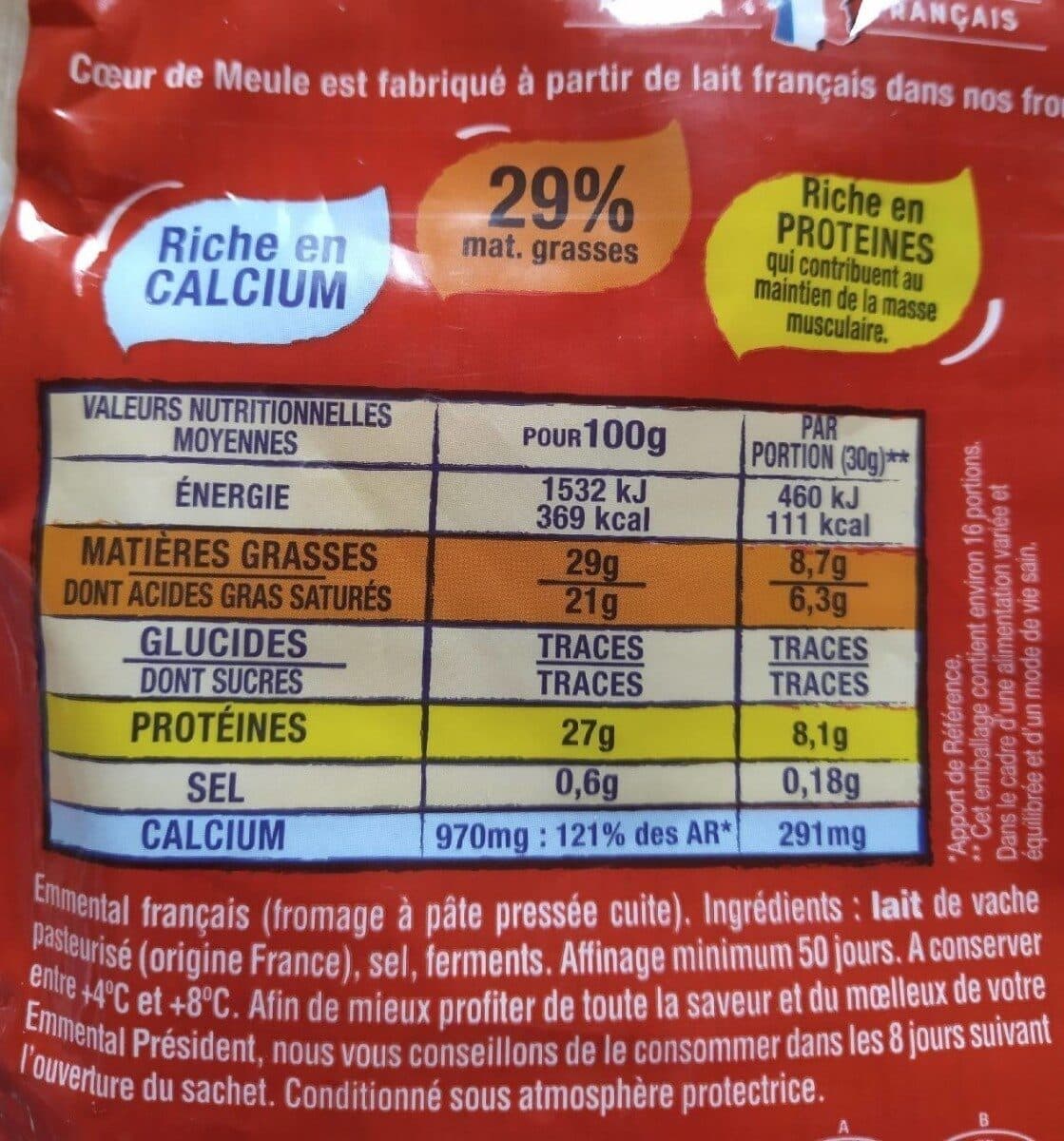 President President emmental coeur de meule 500g packshot