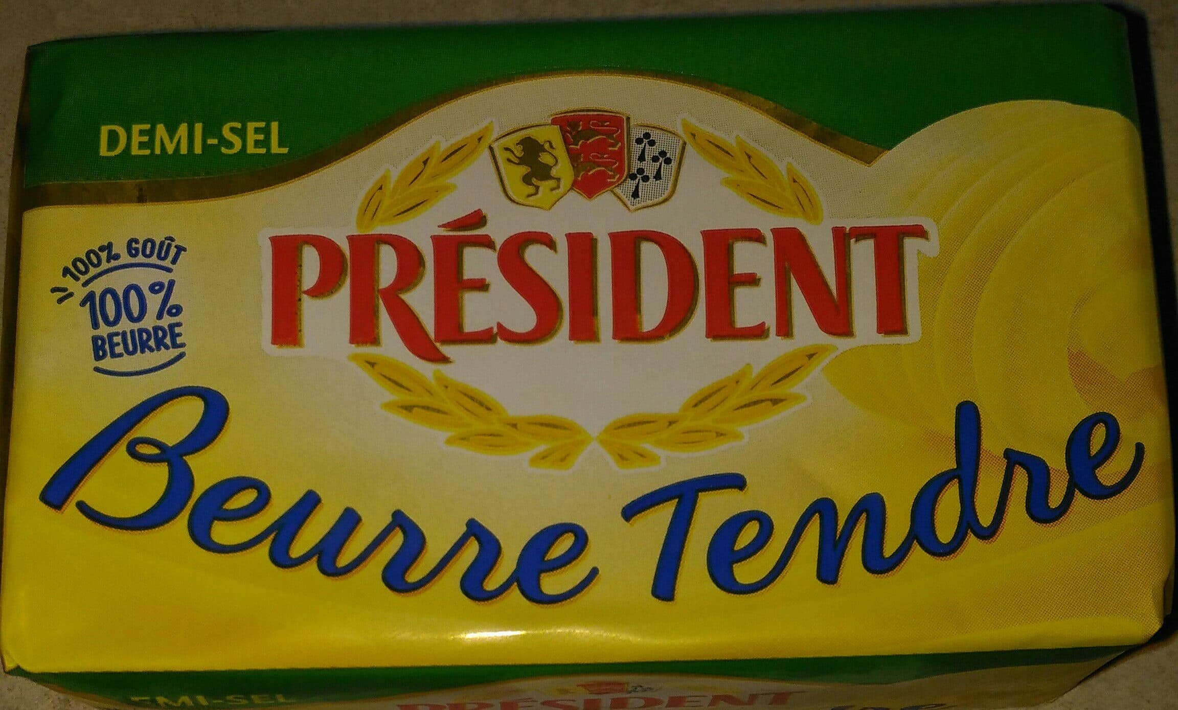 President Beurre Tendre demi sel 80%MG packshot
