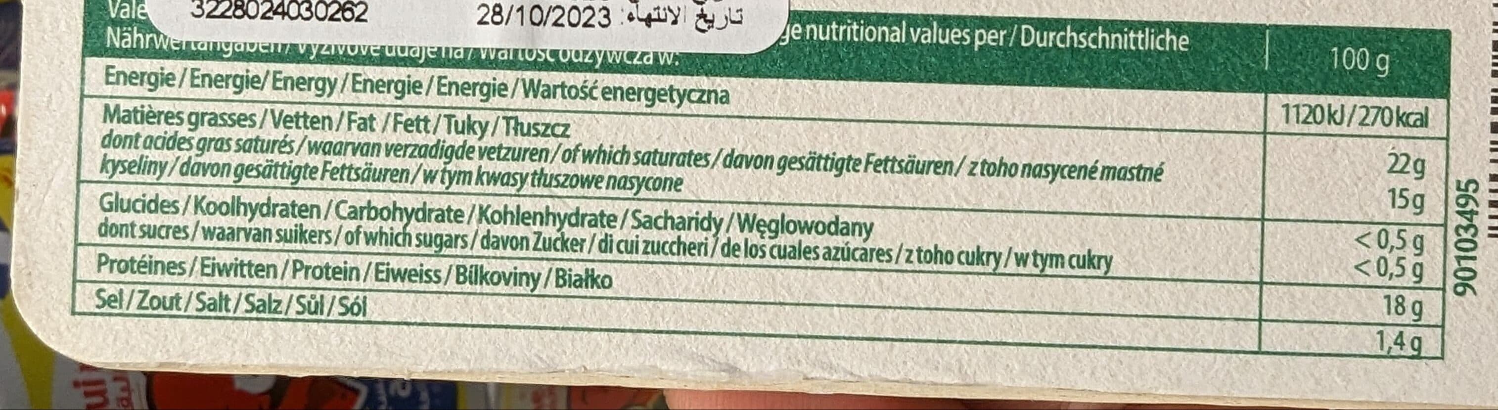 Président PRESIDENT BRIQUE FONDANTE CHEVRE 150g packshot